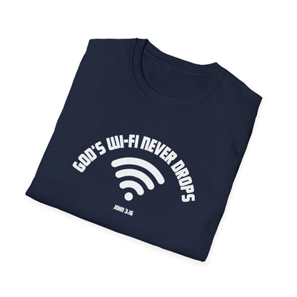 God's WI-FI Never Drops (John 3:16) T-Shirt