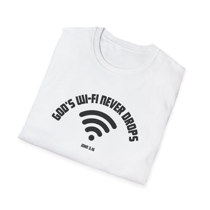 God's WI-FI Never Drops (John 3:16) T-Shirt