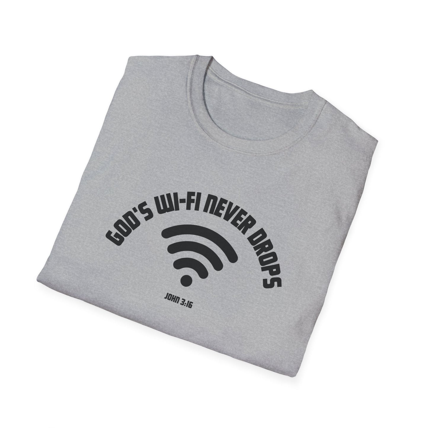 God's WI-FI Never Drops (John 3:16) T-Shirt