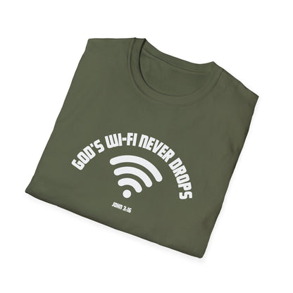 God's WI-FI Never Drops (John 3:16) T-Shirt